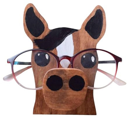 Brillenständer, niedliches Tier Motiv, Holz-Sonnenbrillen-Display-Ständer, Brillenhalter Kinder, Tierischer Brillenregal, Handgefertigter Holz Brillenhalter Dekorativer für Home Office Dekorativer