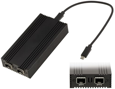 KALEA-INFORMATIQUE Cavo adattatore USB 4 Thunderbolt 3 10G a rete in fibra ottica 2 porte SFP+ con chipset Intel I82599