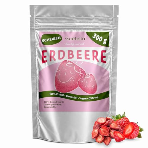Fresas liofilizadas, fruta en rodajas, 100% fruta deshidratada, natural, sin aditivos, máxima calidad, chips de fresa, vegano, snack, fruta pura
