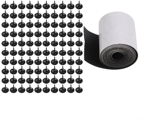 Cinghia per travi in finto legno, 1,5 m, in pelle PVC, per avvolgere soffitti e porte da fienile, include 100 puntine da disegno (6 x 1,5 m)