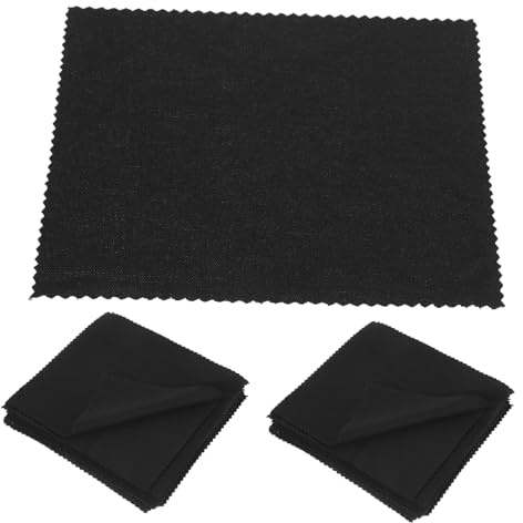 Beatifufu 100 Pièces Chiffon Microfibre pour Lunettes Noir Double Face sans Traces pour Lunettes Écran Smartphone Caméra Ordinateur