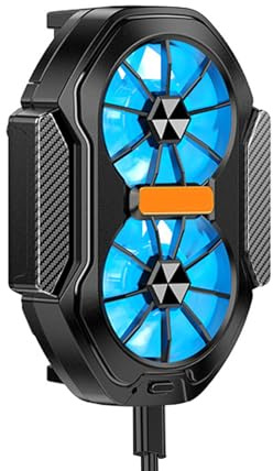 Gupcaqosjw Raffreddatore Per Telefono - Base di Raffreddamento con Morsetto e Doppia Ventola | Accessorio Intrattenimento Smartphone Larghezza Regolabile