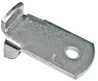 HKB ® 100 Stück Bodenträger für 16mm Schiene mit 9 mm Aufnahme, 14mm breit, 25mm lang, Stahl silber chromiert, mit Loch für Schraube zur Arretierung des Regalbodens, Artikel-Nr. 51156