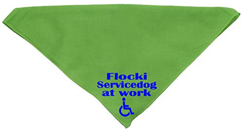 Hundehalstuch Servicedog at work mit Wunschname Wheelchair Rollstuhl