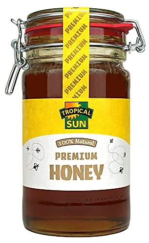 Tropical Sun Premium Honey (Clip Jar), 1kg | 100% Pure & Natural Honey | Perfect for Baking, Sweetening Beverages, or Daily Use | Great for use as a Spread.