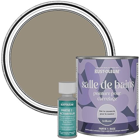 Rust-Oleum wasserfeste braun Fliesenfarbe für Badezimmer in Hochglanz Finish - Kakao 750ML