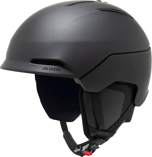 ALPINA Unisex – vuxen NAX skidhjälm, svart matt, 51–55