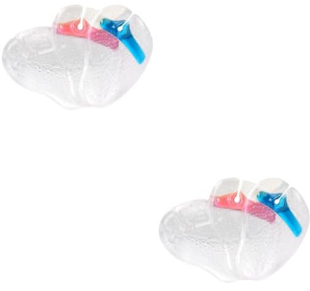 minkissy 6paare Selbsthaftende Gel-einlegesohlen Mit Schmetterlingsmuster Atmungsaktive Vorderfußpolster Für Sandalen Und High Heels Rot Transparent Blau