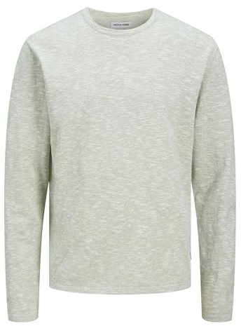 JACK&JONES JJESUMMER stickad crew neck SN, Iceberg grön/detalj: w. Vit, M