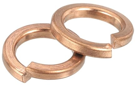 QUARKZMAN 15pcs Arandela de Seguridad Dividida, M10 Arandela de Cobre Surtido de Arandelas de Cobre Arandelas Planas Espaciadora Redonda para Tornillos Tuercas Pernos