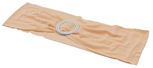 Ieron 30 Lazos para sillas con Hebilla Deslizante, Lazos elásticos universales para sillas para Bodas, Fiestas, Ceremonias, Banquetes, decoración, Color champán