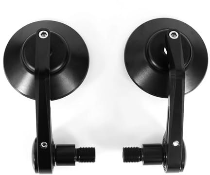 Lenkerendenspiegel Für MT-07 MT-09 MT10 FZ1 FZS1000 Für Fazer FZ6 Motorrad CNC Lenkerendenspiegel Rückspiegel Motorrad Rückspiegel(Schwarz)