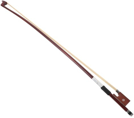 Vaguelly Arco De Violín 1/4 Para Práctica, Madera Duradera Crin De Caballo Mongol, Color Marrón, Adecuado Para Principiantes, Accesorio Esencial Para Violín Pequeño