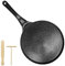 BAIFULAI Crepe Pfanne Induktion 27cm, Antihaft-Pfannkuchenpfanne mit Spatel & Verteiler, Pancake Pfanne, Omlettenpfanne, Flache Crepes Pfanne, Crepe-Pfannen für ALLE Herdarten - ohne PFOA + PFOS