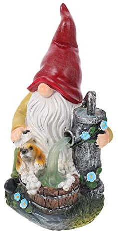 SUPVOX Ornement en Résine Nain À Énergie Solaire GNOME Décoration De Jardin Ornement