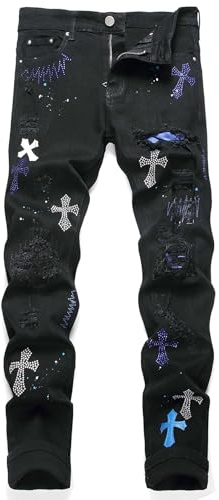 Kdtoll Vaqueros Hombre Slim Fit Rasgados - Pantalones de Mezclilla Elásticos para un Look Casual y Urbano, Ideales para Todas Las Estaciones
