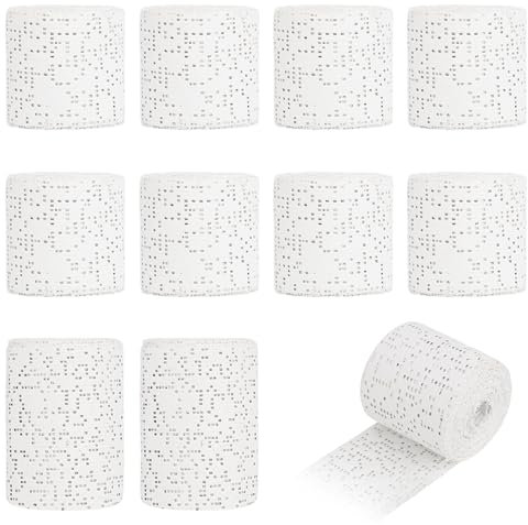 YHNDECO 10 Rollen Gibsbindenden zum Basteln, 5/10cm*270cm Gips Binden Set, Schnell Trocknend, zum Basteln Modellbau (B)