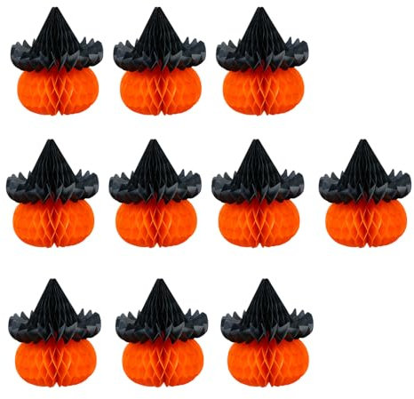 10 ornamenti a forma di zucca in tessuto ornamentale da appendere per decorazioni per eventi di Halloween, festival e decorazioni per la casa