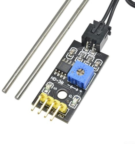 Soil Moisture Sensor Module for Arduino Resistance Probe Hygrometer Detector 5M Cable, DC 3.3-12V, DO+AO Output Industrial Soil Humidity Detection