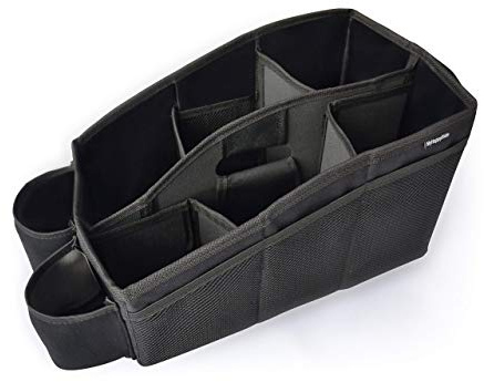 MyHappyRide Organiseur de voiture avec 2 options de fixation, pour siège passager, sac de siège arrière, sac pour jouets pour banquette arrière