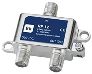 PARTITORE TV SAT 2 USCITE 5-2400MHz RIPARTITORE SEGNALE ANTENNA CONNETTORE F