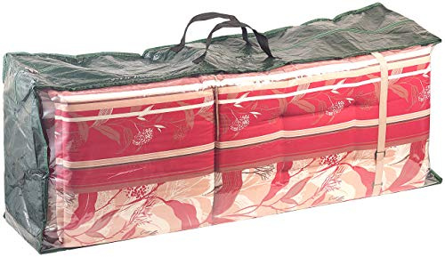 Royal Gardineer Regenschutz: Gewebeplane-Tasche für Gartenmöbel-Sitzkissen, 130x50x32 cm, 150 g/m² (Auflagen-Tasche, für Gartenmöbelsitzkissen, EIS)