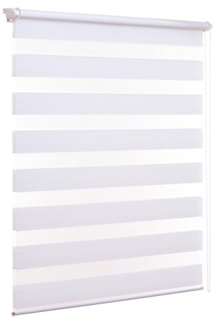 Ventanara® Doppelrollo ohne Bohren Klemmfix Fenster Duo Rollo verspannt inklusive Klemmträger (120 x 150 cm, Weiß)