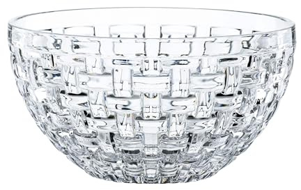 Nachtmann 2er Schalen-Set inkl. Deckel, Glasschalen, Rund, Ø 15 cm, Kristallglas / Silikon, Bossa Nova, 103578