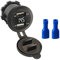 ihreesy Presa USB per Auto, 5V/4,2A Impermeabile Dual USB Caricabatterie Rapido per Auto Adattatore per Presa 12V/24V con Indicatore LED per Maggior Parte Moto Camion,Bianca
