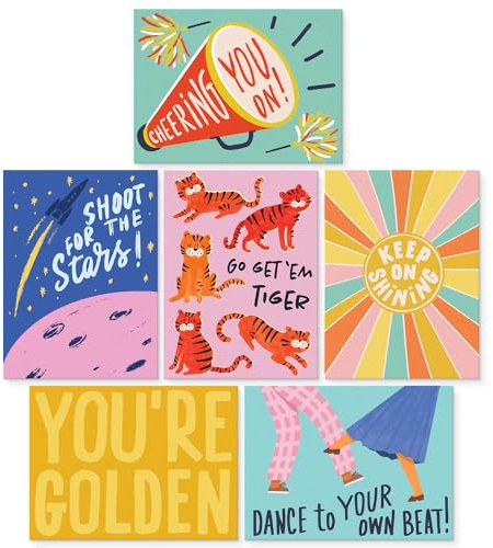 S&O Colorful Inspirational, Encouragement Cards with Envelopes Set of 24 - Blank Greeting sheets Assortment Box - Positive Affirmation notes and Envelopes - Motivating decor cards