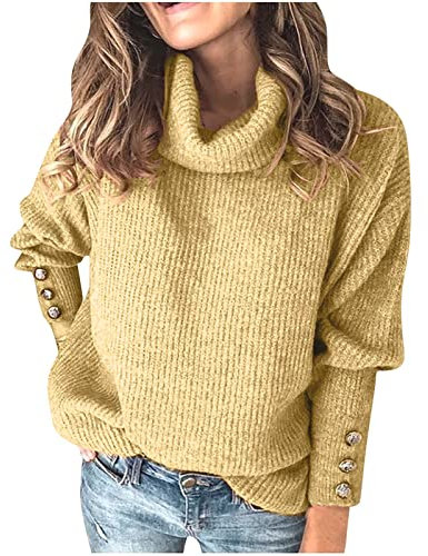 tsaChick Silvester Pullover Damen Pullover Damen Strickpullover V Ausschnitt Herbst Winter Langarmshirt Elegant Pulli Oberteile Pullover Damen Winter 34-48