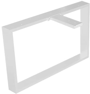 STOLMET Möbelfüß Tischbeine Tischgestell 1 Stück Höhe 43 cm Stahl Industrial Loft Design Pulverbeschichtung Tischkufen Möbelbeine Weiß Matt