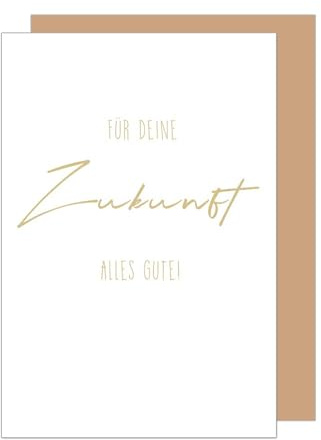 Edition Seidel Premium Glückwunschkarte für deine Zukunft mit Umschlag. Grußkarte Billet Karte mit Spruch Feier Prüfung Abschluss Abitur Bachelor Master Mann Frau (PR133 SW024)