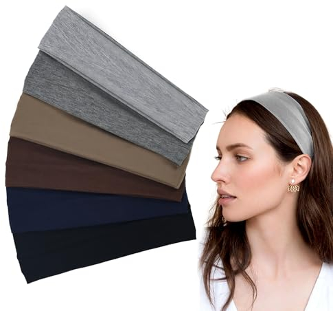 6 Stück Haarband Damen Herren, Stirnband Damen Sport Haarband Kosmetik Haarband Damen Dünn, Stirnband Elastische für Damen Herren Stirnband Yoga Exercise Kinder Haarband Schweißband