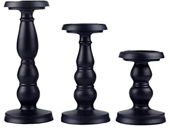 ENGENDER Portavelas Solicador de Velas cónicas Minimalistas nórdicas Candelador Negro Candeler Adecuado for la Cena Sala de Estar Comedor Comedor de Cocina Candelero