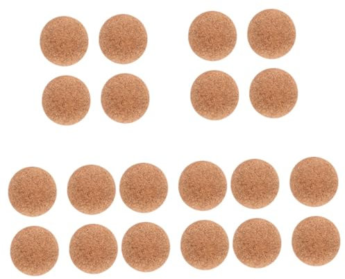 TOYANDONA 5sets Miniatur Kork Fußball Tisch Foosballs Ersatz Holz Für Tabletop Fußball Set 4 Stücke * 5