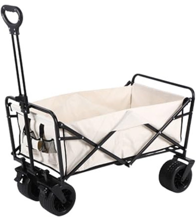 Bollerwagen faltbar Handwagen mit abnehmbarem Stoff Klappwagen Transportwagen tragbar Strandwagen Gartenwagen Faltwagen belastbar bis 120kg für Camping Garten Einkauf C,101 * 91.5 * 55.5cm