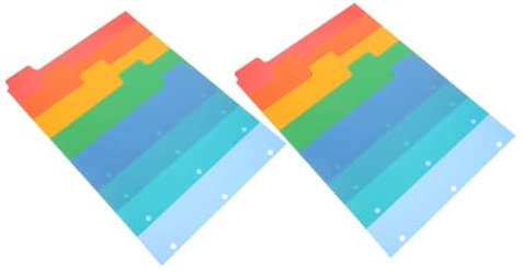 VILLCASE Ersatzteiler Für Ordner 10 Stück Kunststoff-ordnerteiler Registerkarten Ästhetisches Design Für Notizbücher Und Tagebücher