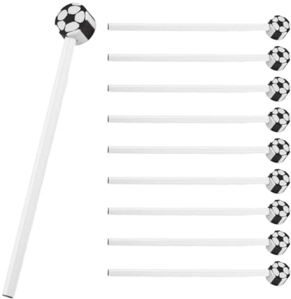 WPRO 10er Set Bleistift mit Radiergummi Fußball | Kinder Bleistifte für Geburtstag, Schule, Mitgebsel | Geschenk Jungen Mädchen Schreibwaren