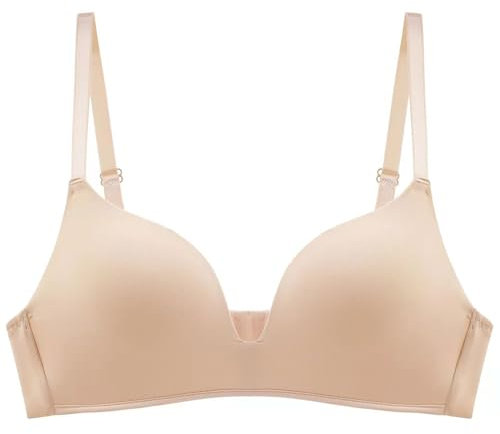 2 Sizes Bigger Bra Cropped Vest Tops Women UK Lightly Lined Women's Bra Up Black Wire T Shirt Bra Small Cup Bra 2 Sizes Bigger Bra Cropped Vest Tops Women UK (Beige, 32)