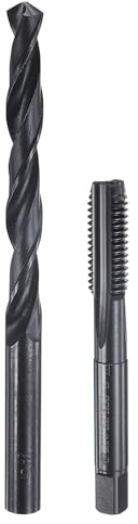 sourcing map Tap and Drill Bit Set, 1pcs M10 x 1.5 Metric Straight Flute Thread Screw Taps & 1pcs 8.5mm Twist Drill Bits, Black Oxide HSS-6542 Tapping Threading Tool Kit