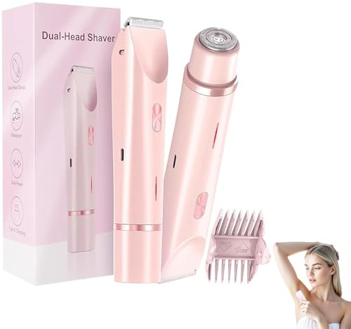 Maquinilla de afeitar eléctrica para mujer, depilación facial, depilación corporal, para cara, piernas, axilas, vello púbico, húmedo y seco