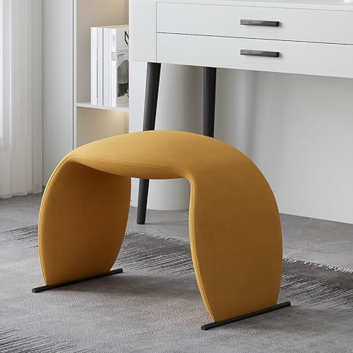 Moderne Ottoman-Bank, gepolsterte Bettbank mit U-förmigem Design für Wohnzimmer, Schlafzimmer oder Make-up-Raum, zusätzliche Sitzfläche und Sofa-Fußstütze