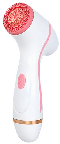 Cepillo facial recargable de silicona, cepillo eléctrico para el cuidado de la piel con Ipx7 impermeable, mango ergonómico y doble velocidad