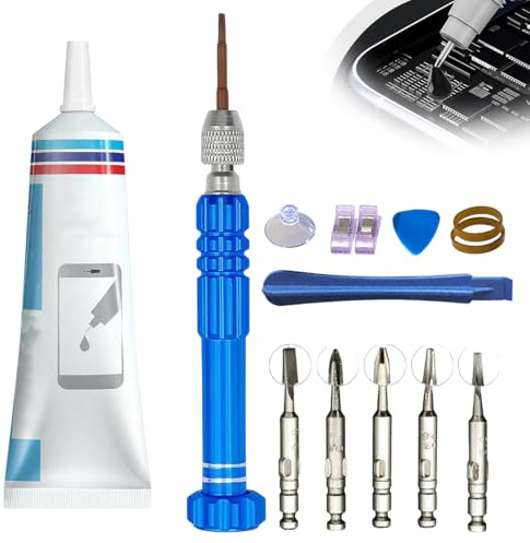 XPEX 13 PCS Pegamento Pantalla Movil 15ml Pegamento para Moviles Pantalla de Teléfono Móvil Multiusos, Adecuado para Reparar Pantallas Táctiles, Monitores, Piezas de Carcasa, Transparente