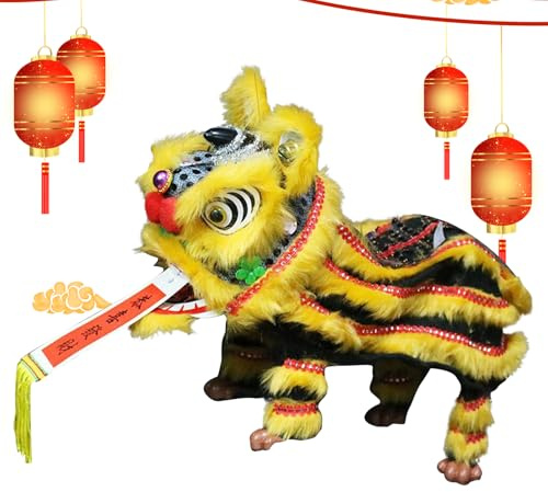 Traditionelle Chinesische Marionette | Löwentanz Hand Fadenpuppe | Kulturelles Handgefertigtes Kunstwerk Für Schulunterricht Kunst Familienfeiern Heimunterhaltung Lokales Theater