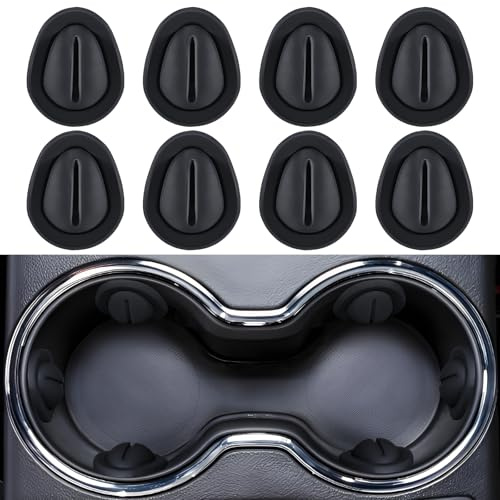 8Pcs Car Cup Holder Insert Position Limiter,Silicone Shockproof Stabilizer | Car Cup Holder Coaster with Self-Adhesive,Drink Holder Limiter Console Bottle Reducer Insert for Vehicle Truck Rv Suv