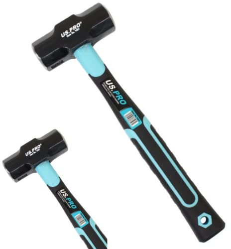 US PRO Double Faced 2Lb Sledge Hammer with TPR Handle Rubber Grip 1667