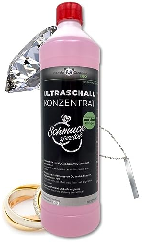 Pandacleaner® Ultrasound Cleaner for Ultrasonic Baths - Concentrate for Glasses, Jewellery, Dental Products, Gold, Coins, Watches (Waterproof), etc. | 1L / 2L / 3L