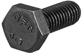 sourcing map 100 Stck M6 x 16mm Sechskantschrauben Klasse8.8 Kohlenstoffstahl schwarz de
